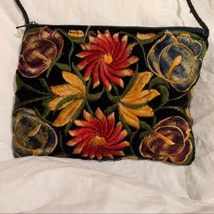 #handmade #floral #embroideredbag #luckystuff